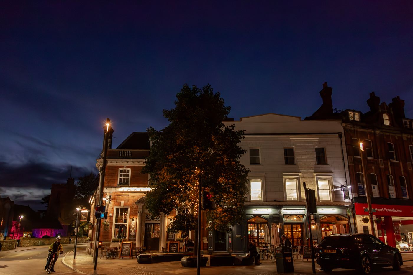 Bromley streets at dusk