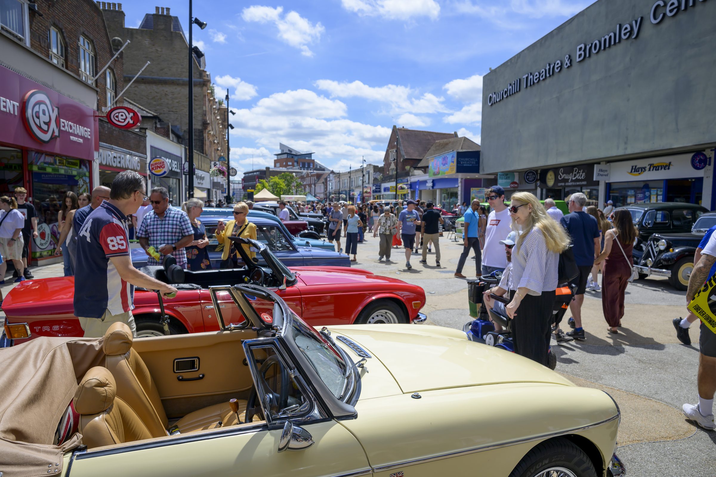 Bromley Motor Show on the High Street