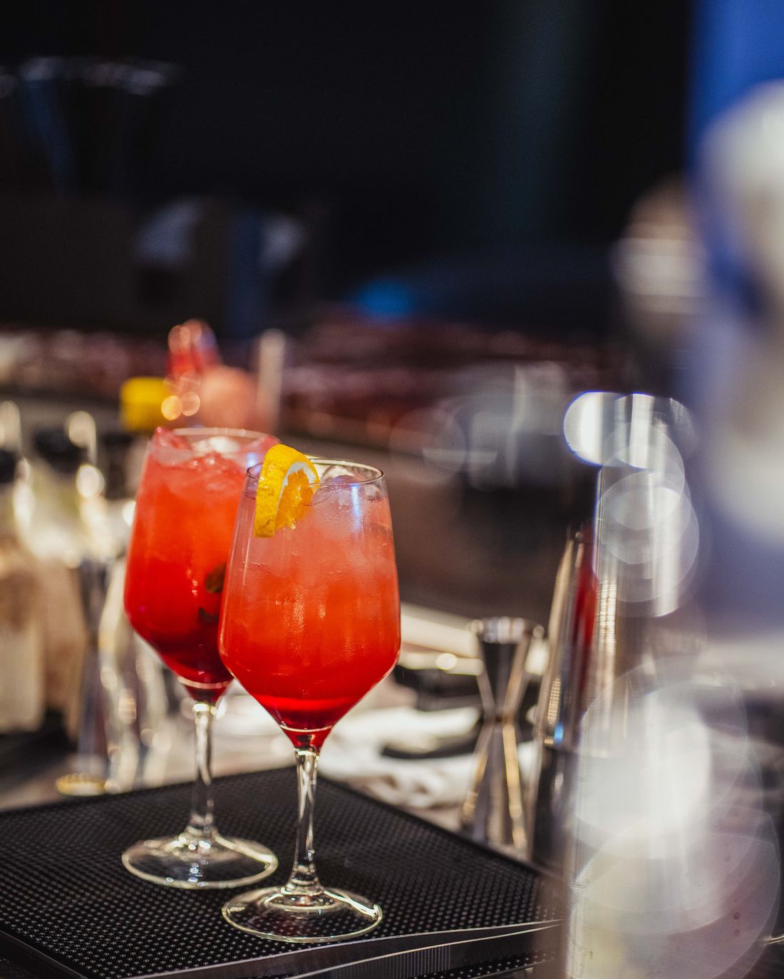Cocktails on the bar