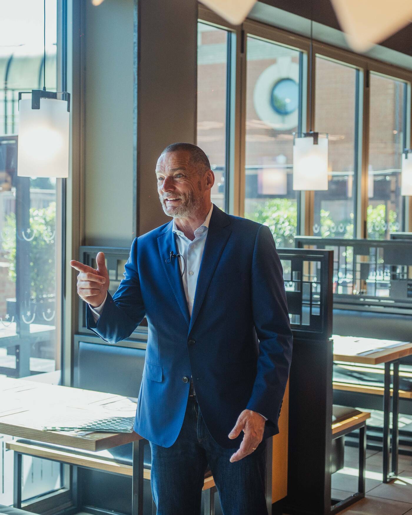 Fred Sirieix welcoming diners