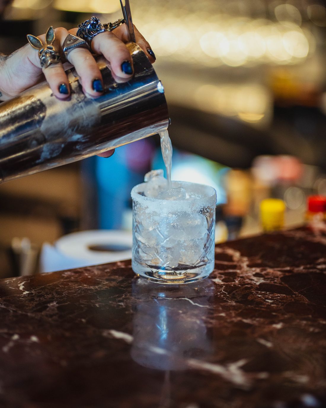 A drink being poured